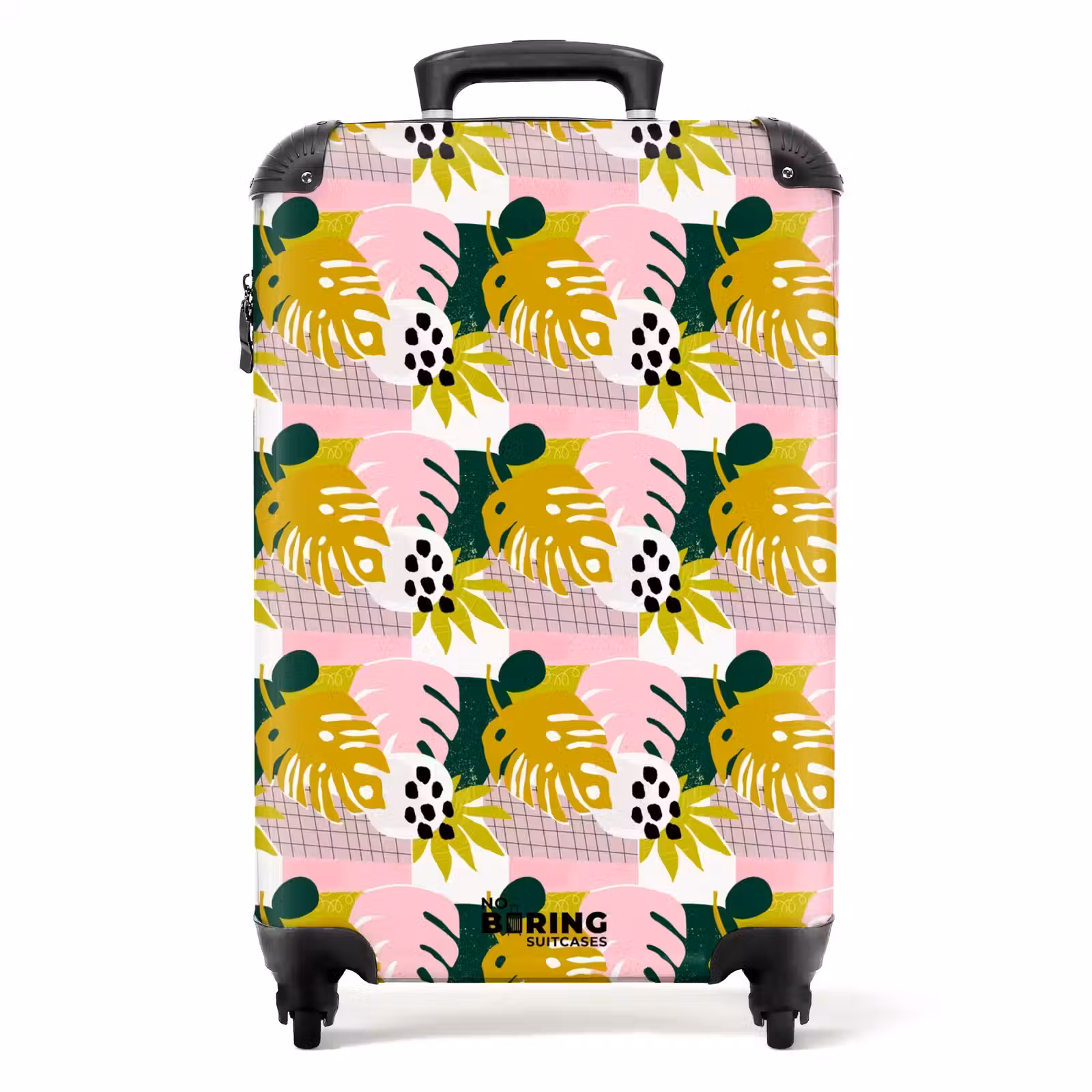 Suitcase - Tropical leaf pattern — 1