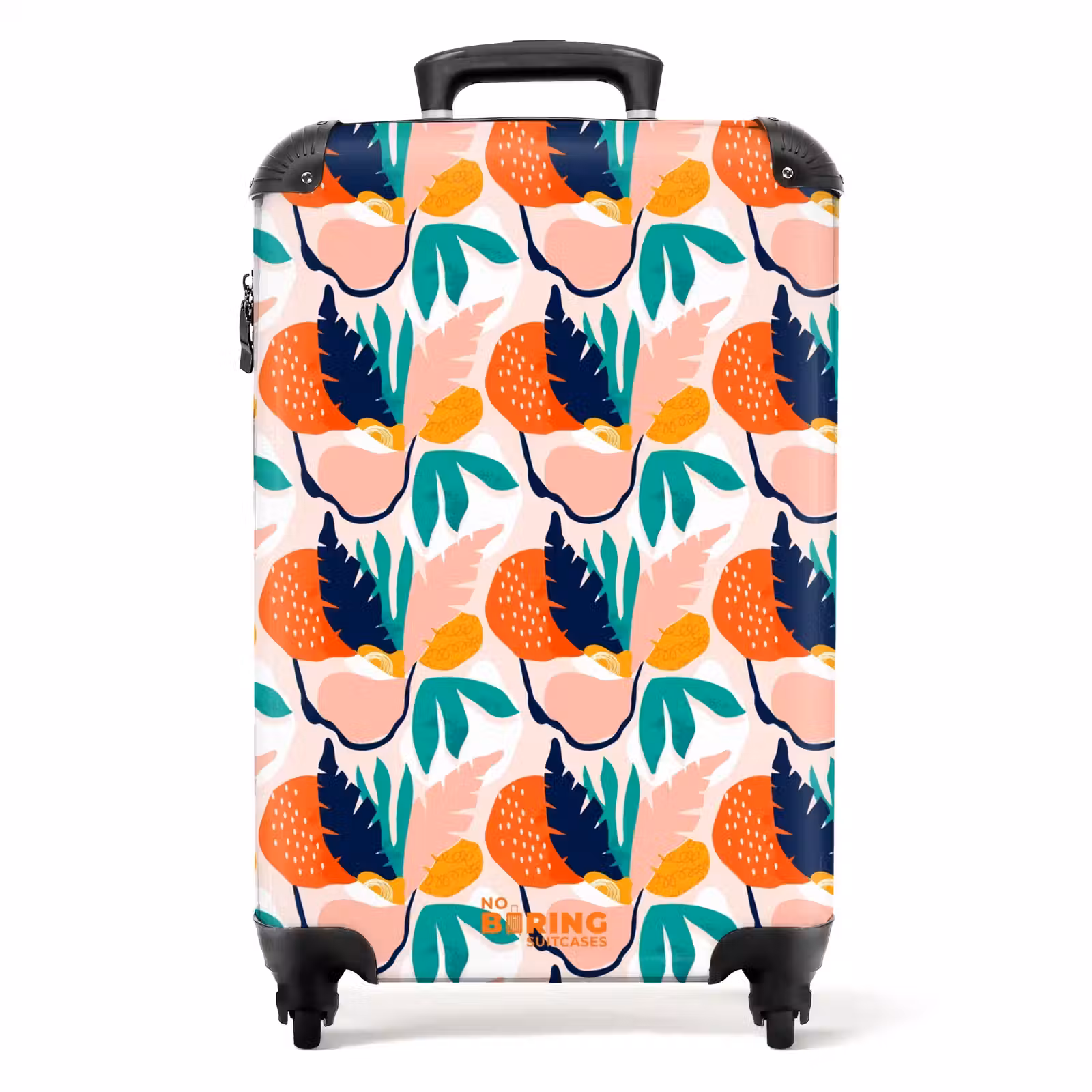 Suitcase - Variously colored abstract leaves — 1