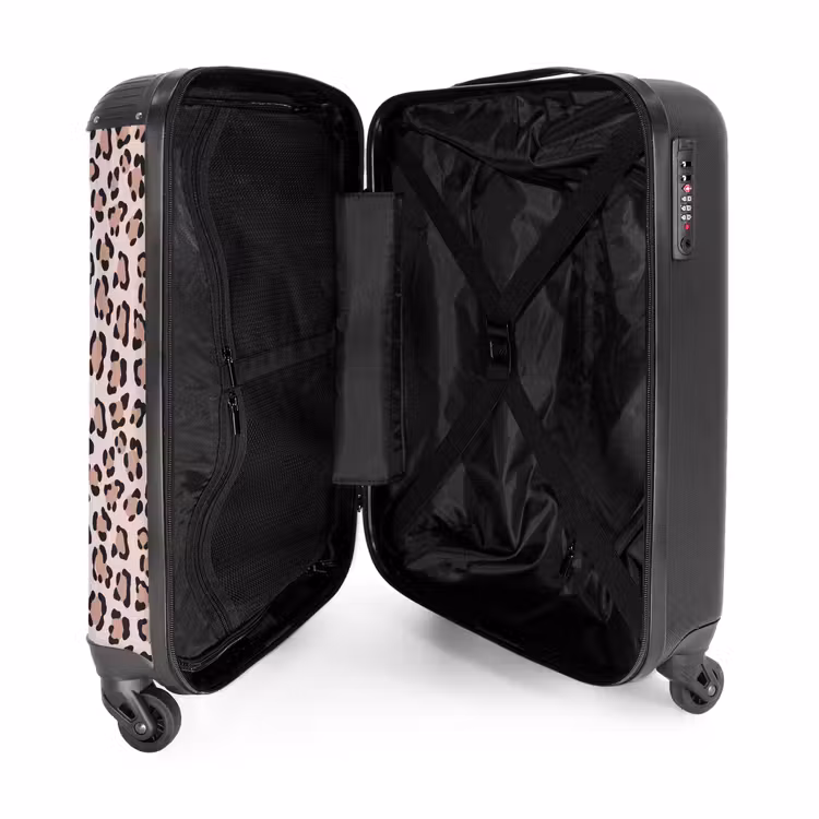 Suitcase - Animal spots on light pink — 3
