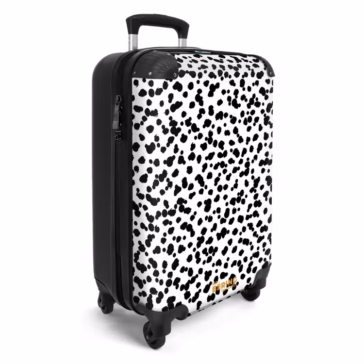 Suitcase - Black brush-like dots on a white background. — 4