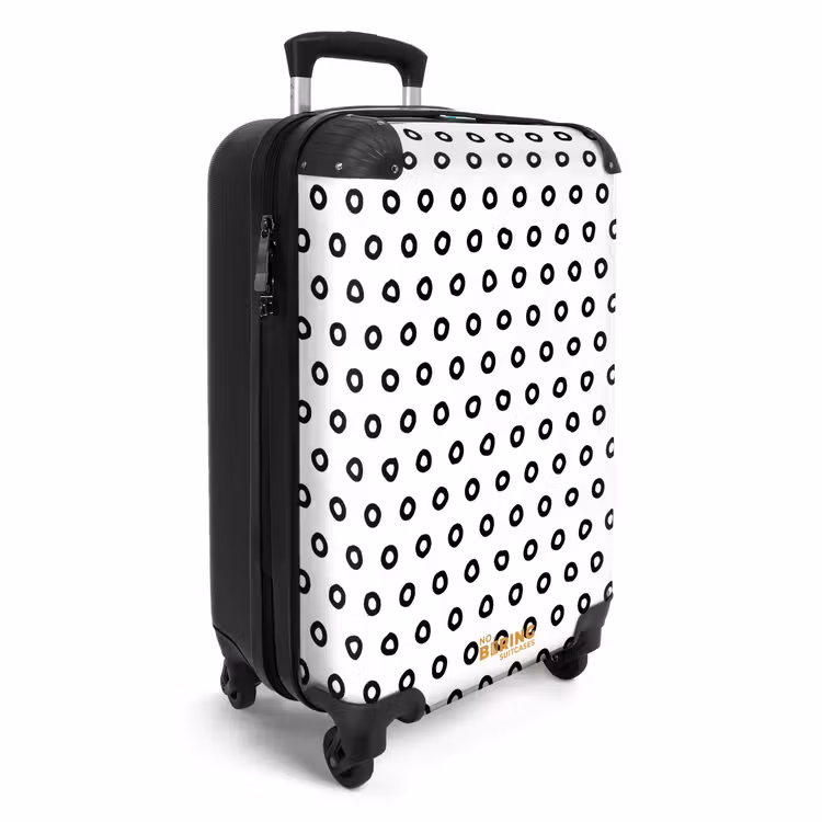 Suitcase - Black circular rings over a white background — 4