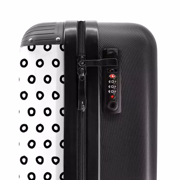 Suitcase - Black circular rings over a white background — 5