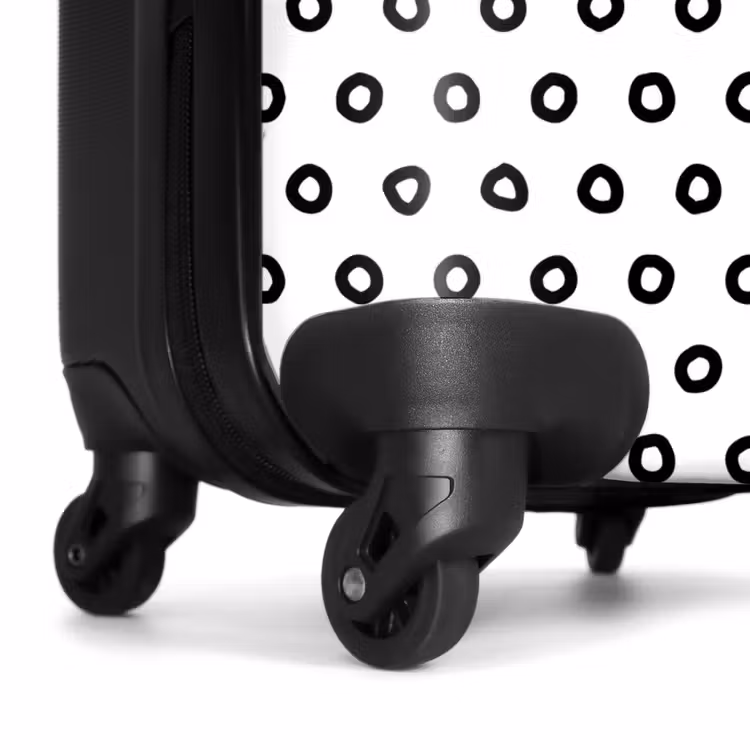 Suitcase - Black circular rings over a white background — 6