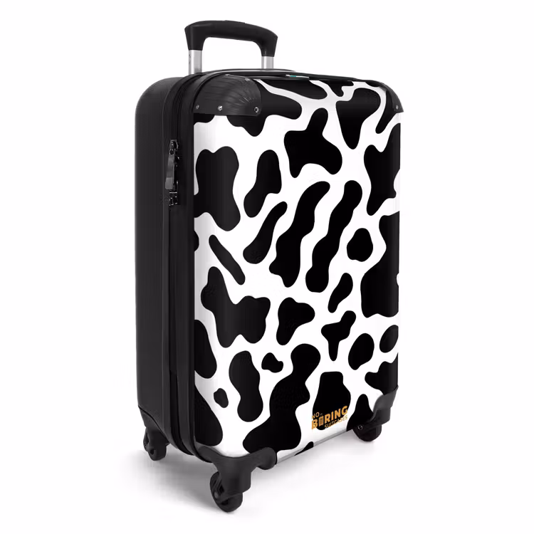 Suitcase - Black cow spots over a white background — 4