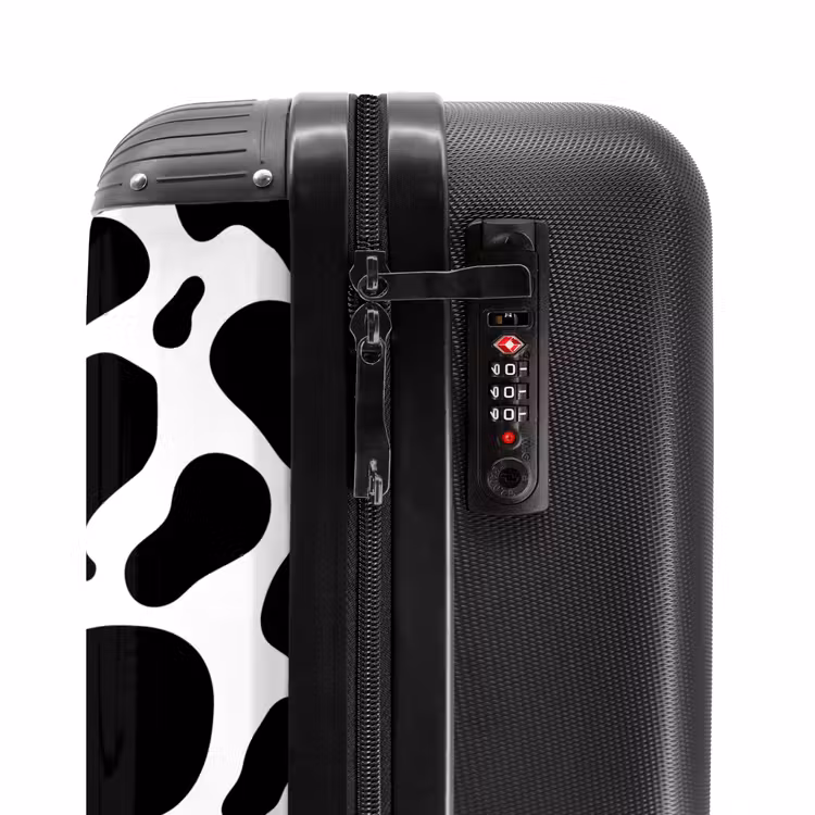 Suitcase - Black cow spots over a white background — 5