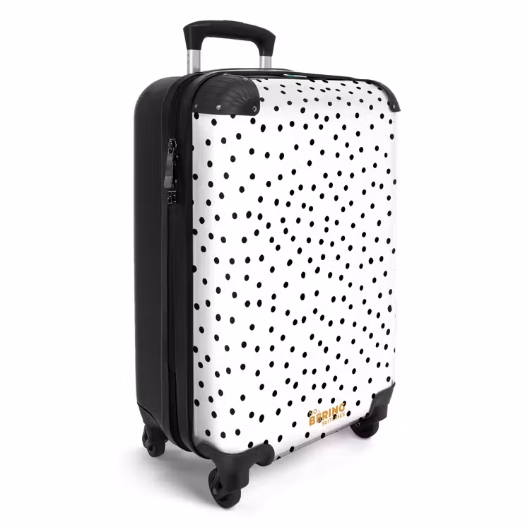 Suitcase - Black dots rain over a white surface — 4