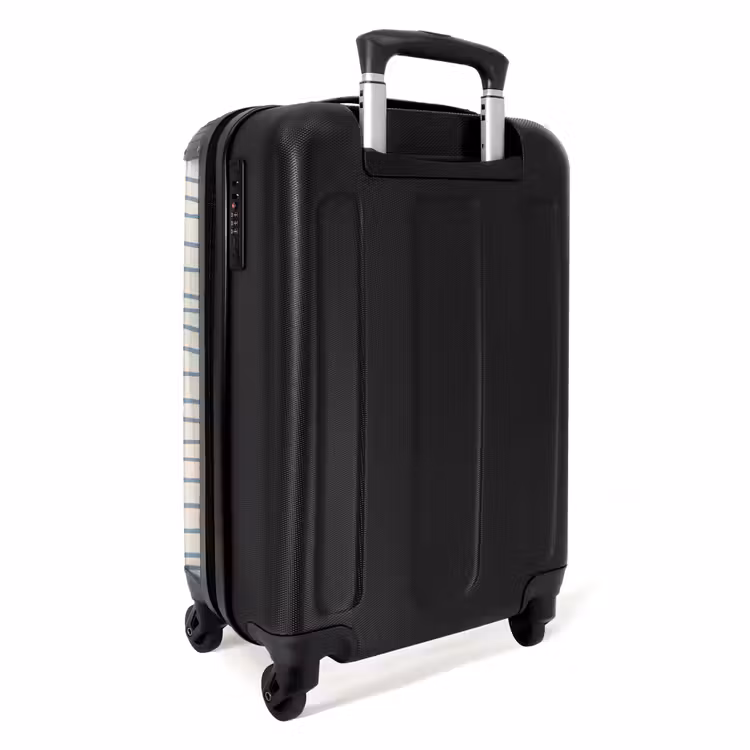 Suitcase - Blue hand-drawn stripes — 2