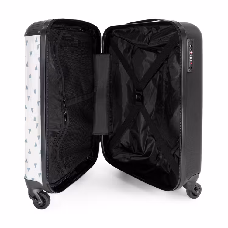 Suitcase - Blue triangles on a white surface — 3