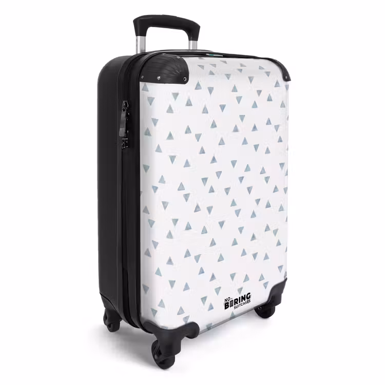 Suitcase - Blue triangles on a white surface — 4
