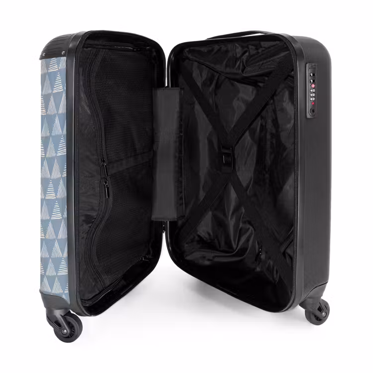 Suitcase - Blue triangles pattern — 3