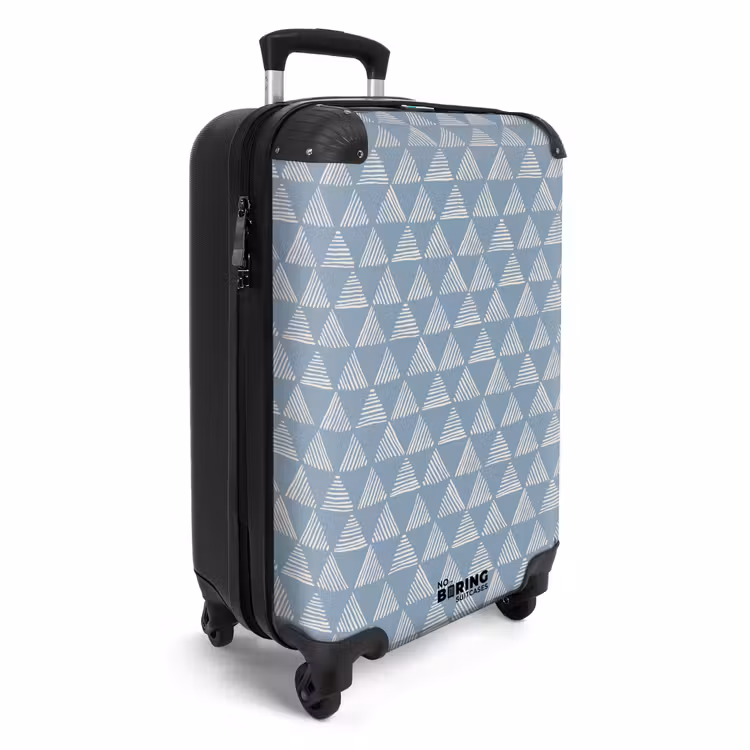Suitcase - Blue triangles pattern — 4