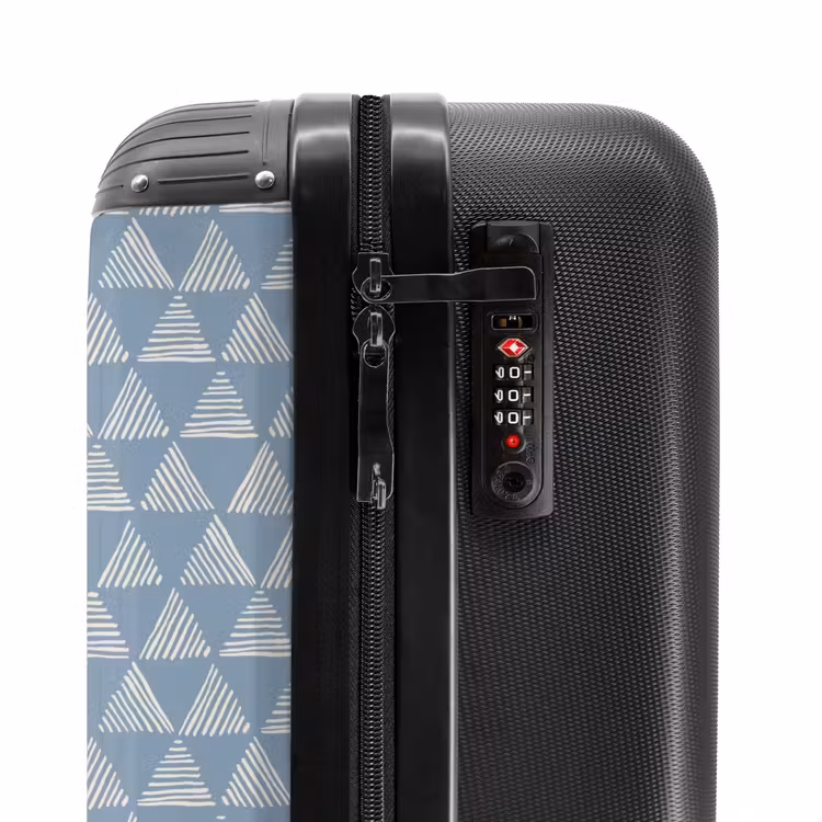 Suitcase - Blue triangles pattern — 5