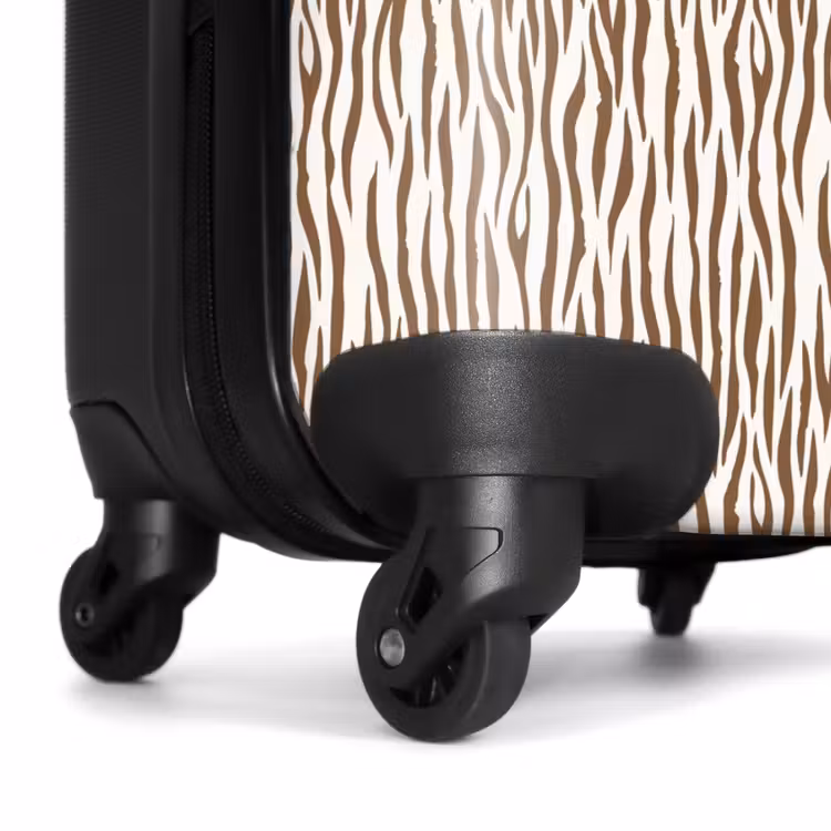 Suitcase - Brown zebra print on light background — 6