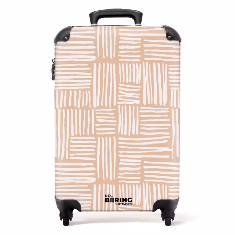 Suitcase - Checkered blocks with white brushstrokes — 1