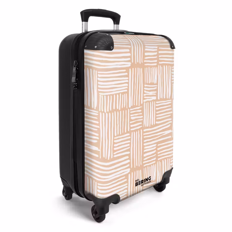 Suitcase - Checkered blocks with white brushstrokes — 4