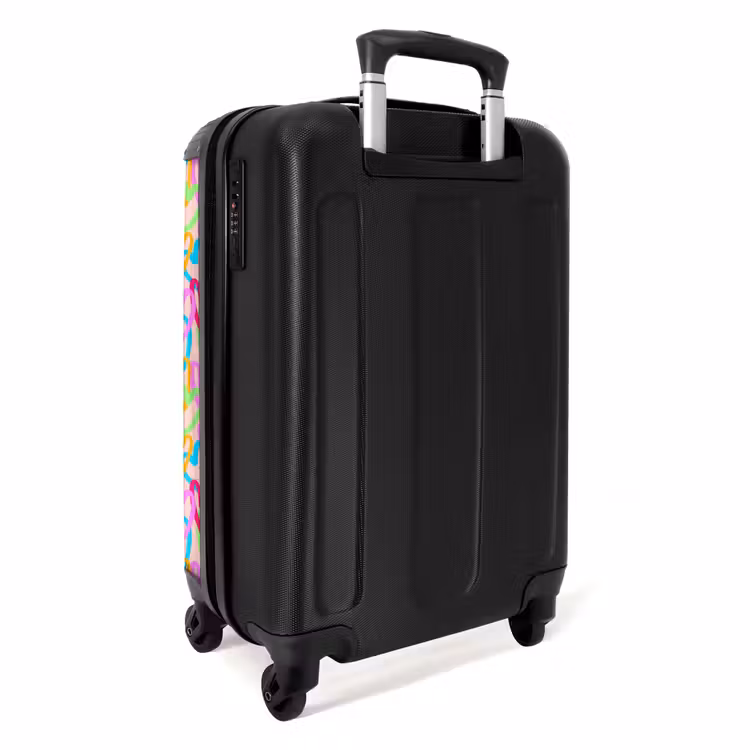 Suitcase - Colorful heart pattern on pastel pink — 2