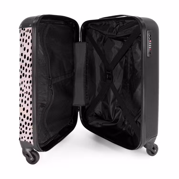 Suitcase - Dalmatian pattern on soft pink — 3