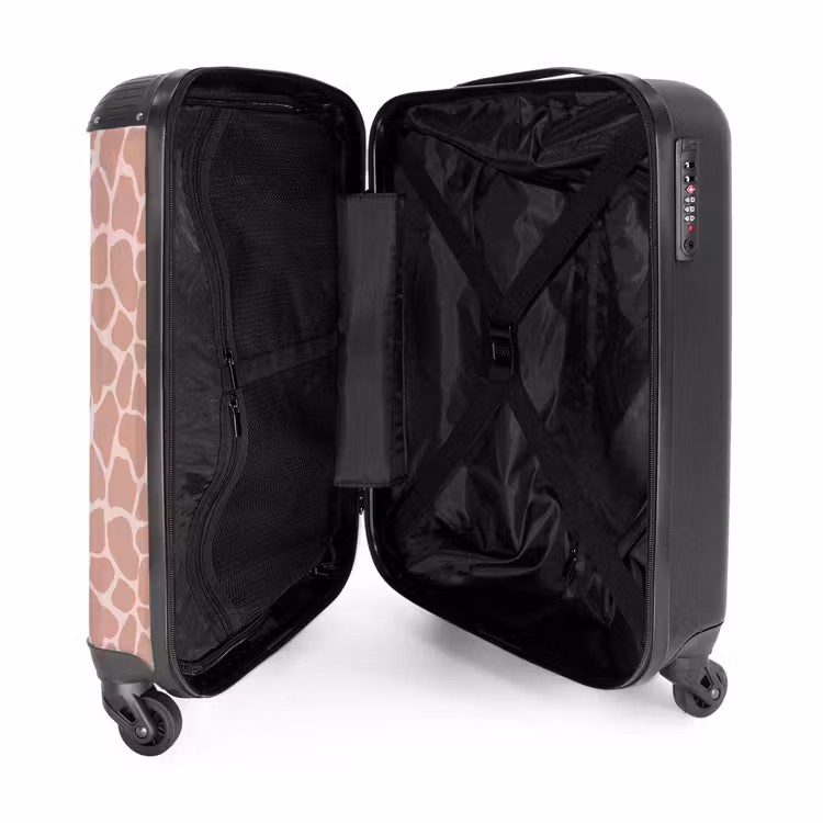 Suitcase - Girraffen pattern on light pink — 3