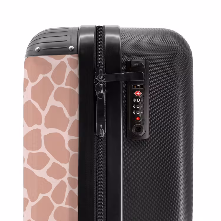 Suitcase - Girraffen pattern on light pink — 5