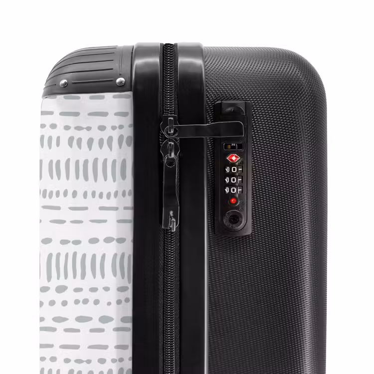 Suitcase - Gray dotted stripe pattern — 5