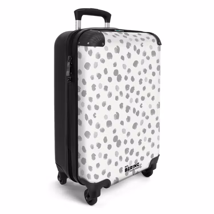Suitcase - Gray paint splashes on an off-white — 4