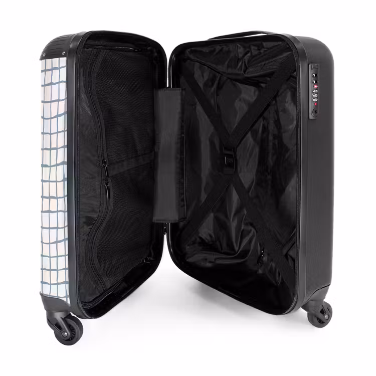 Suitcase - Hand-drawn blue grid with soft corners — 3