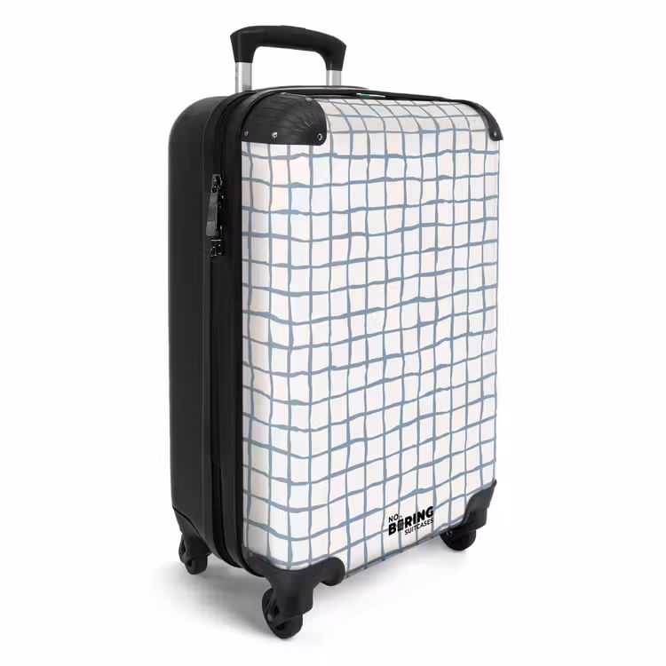 Suitcase - Hand-drawn blue grid with soft corners — 4