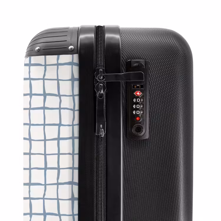 Suitcase - Hand-drawn blue grid with soft corners — 5
