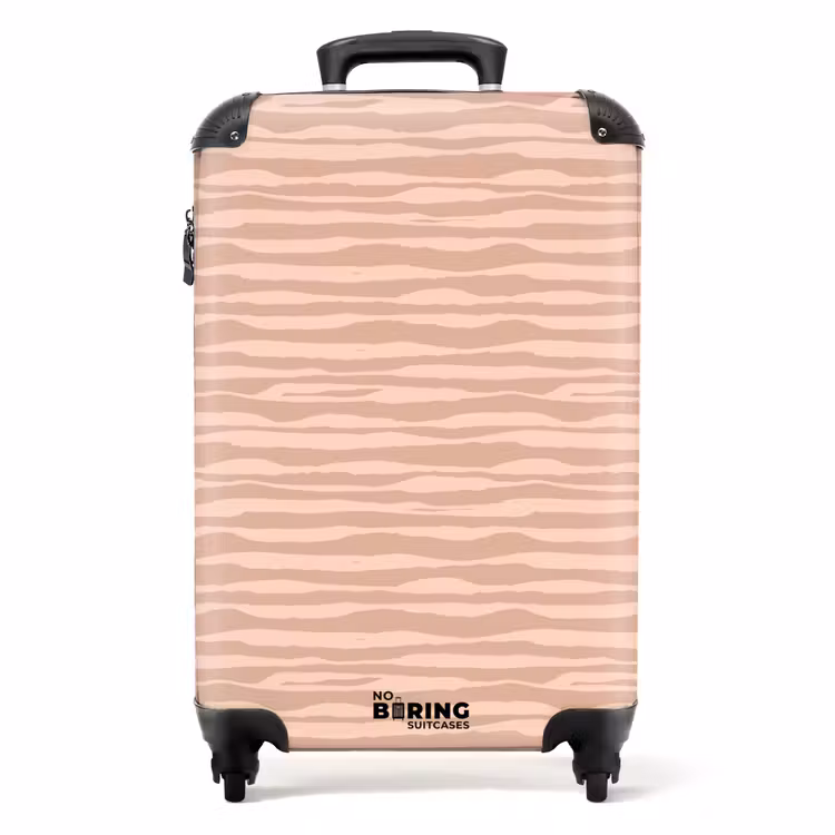 Suitcase - Horizontal stripes on beige background — 1