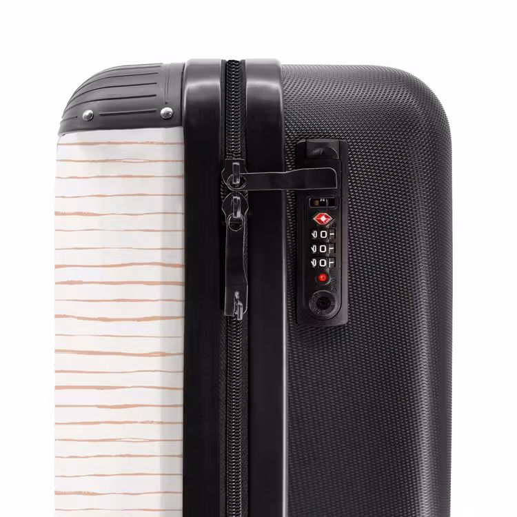 Suitcase - Irregular terracotta lines on light beige ground — 5