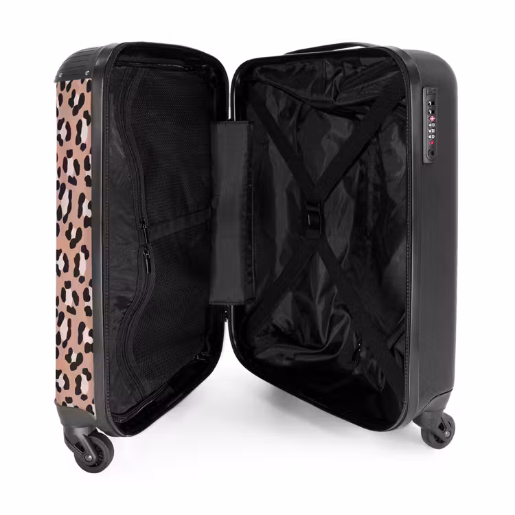Suitcase - Leopard pattern on hot pink — 3