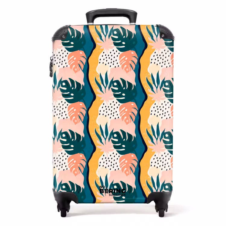 Suitcase - Monstera leaves in various colors — 1