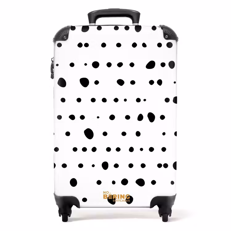 Suitcase - Organic black dots on white background — 1