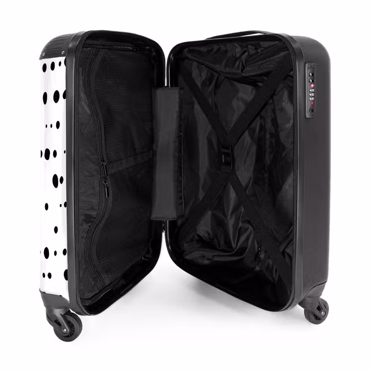 Suitcase - Organic black dots on white background — 3
