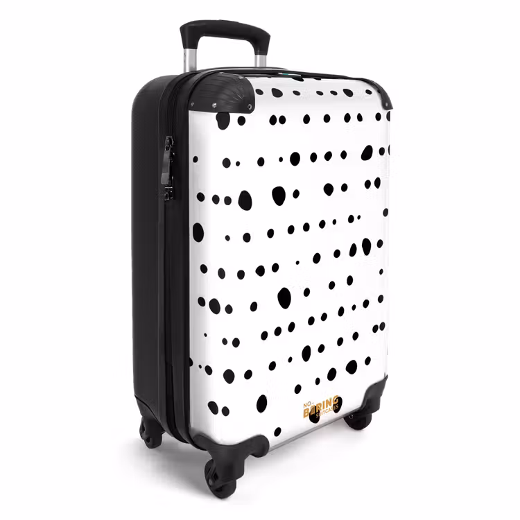 Suitcase - Organic black dots on white background — 4
