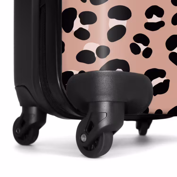 Suitcase - Panther print on pink background — 6
