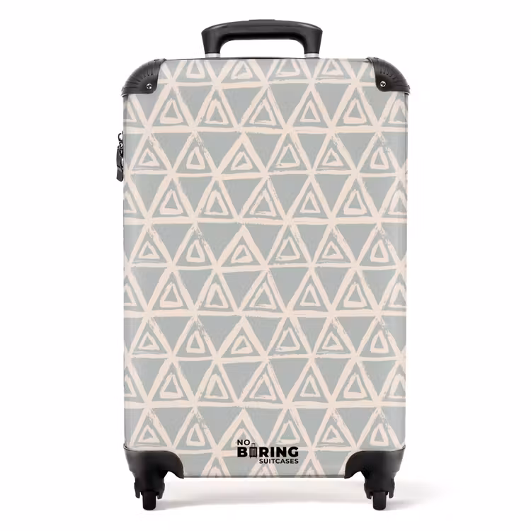 Suitcase - Repeating triangle structure in pastel — 1