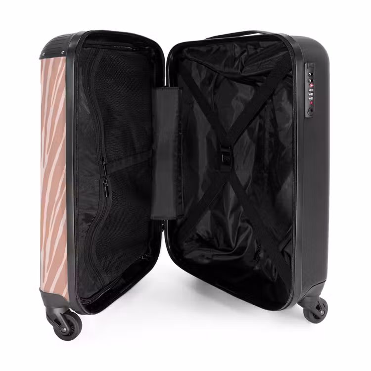 Suitcase - Soft pink tiger stripe pattern — 3