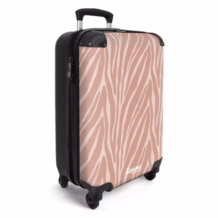 Suitcase - Soft pink tiger stripe pattern — 4