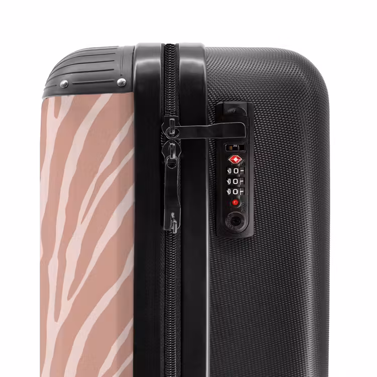 Suitcase - Soft pink tiger stripe pattern — 5