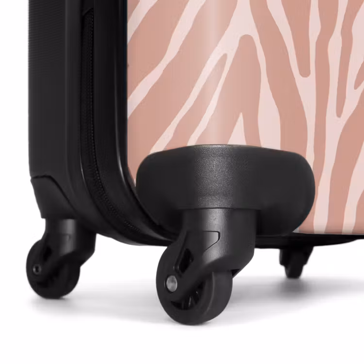 Suitcase - Soft pink tiger stripe pattern — 6