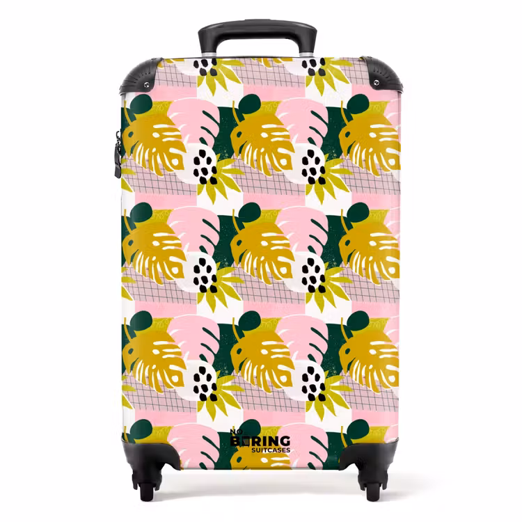 Suitcase - Tropical leaf pattern — 1