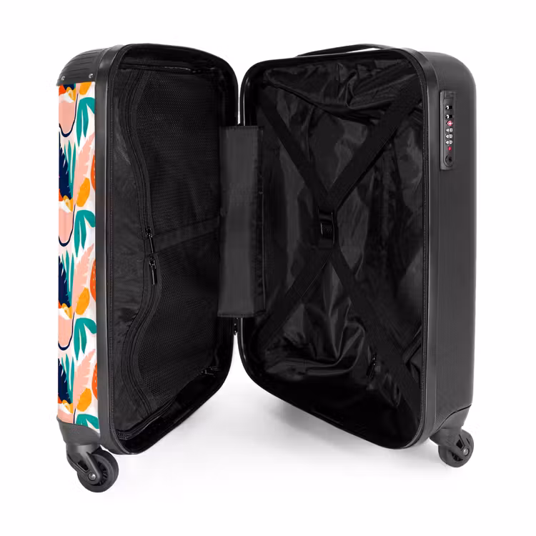 Suitcase - Variously colored abstract leaves — 3