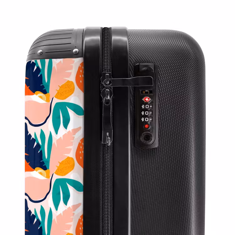 Suitcase - Variously colored abstract leaves — 5