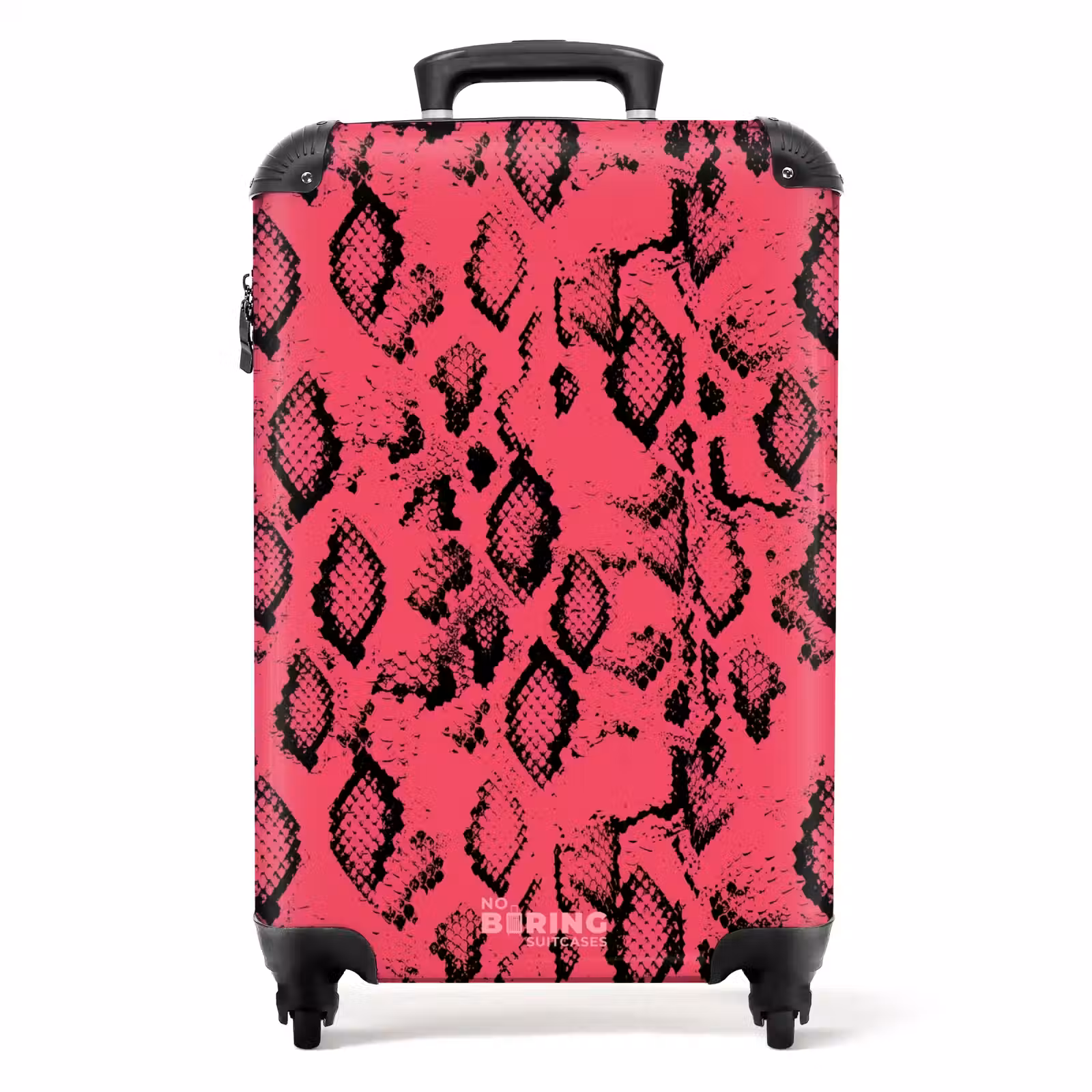 Suitcase - Bright pink snake print — 1