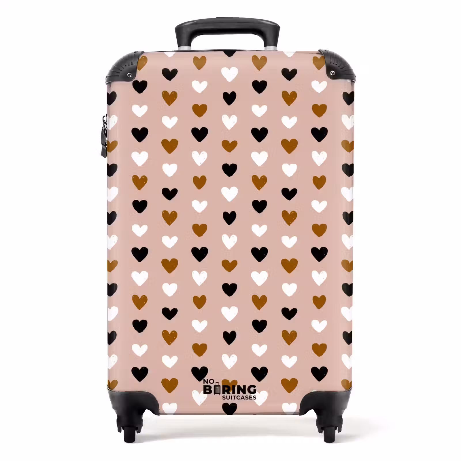 Suitcase - Three-color rows of hearts — 1