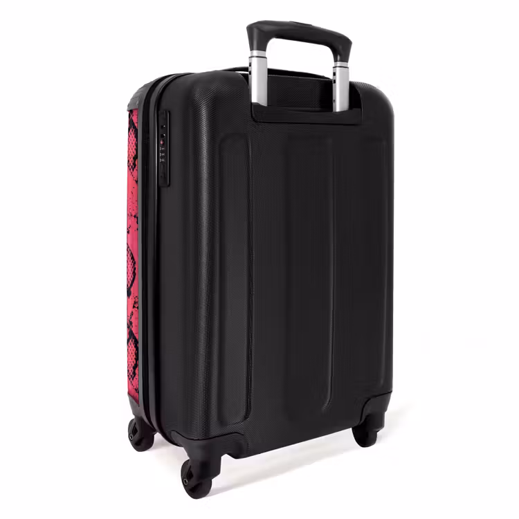 Suitcase - Bright pink snake print — 2