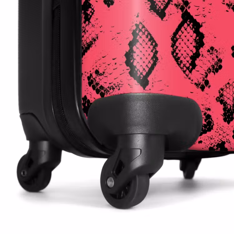 Suitcase - Bright pink snake print — 6