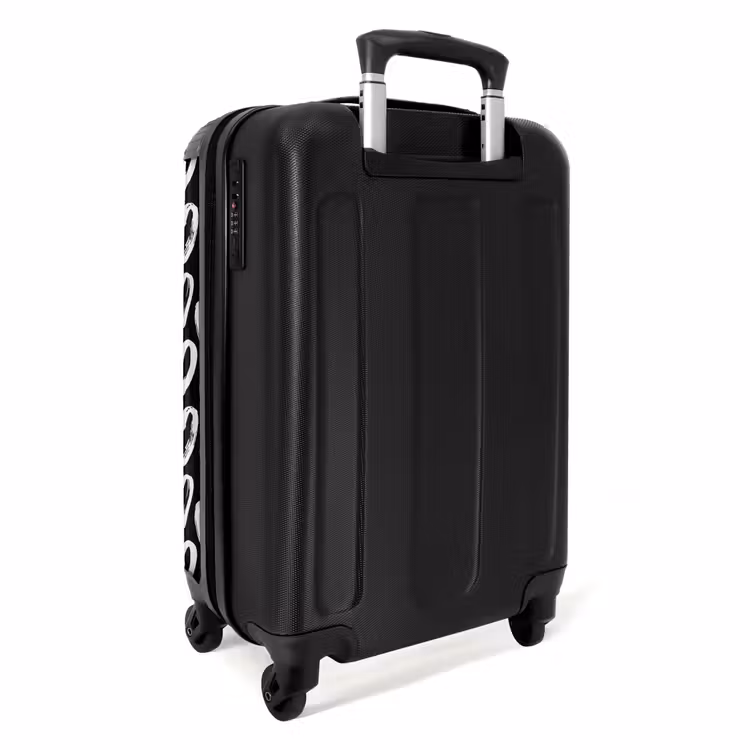 Suitcase - Cream hearts on black — 2