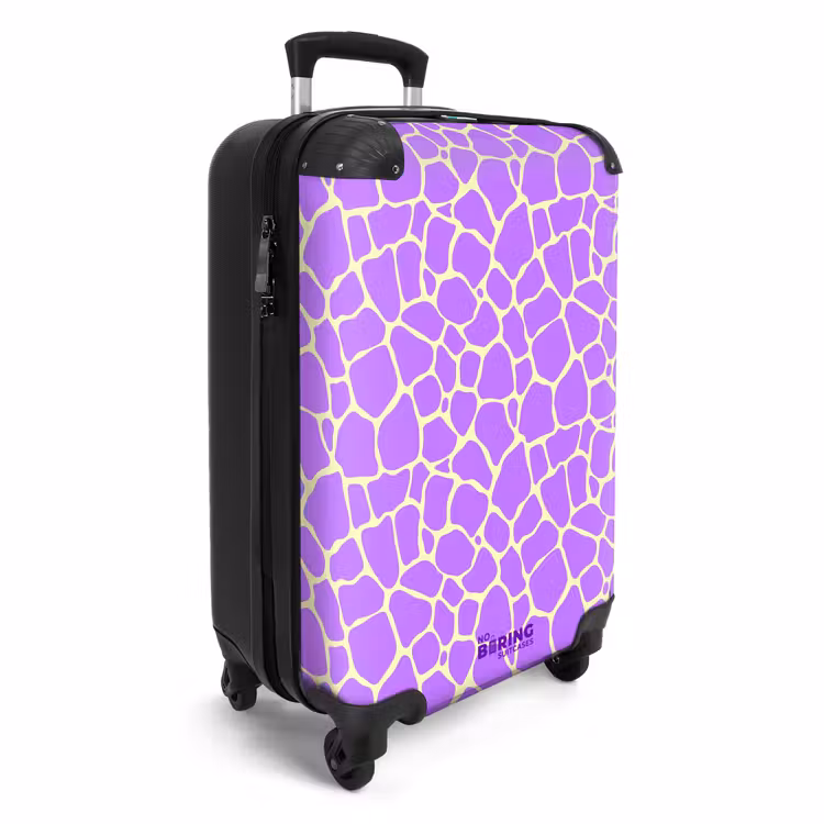 Suitcase - Giraffe print in lavender — 4